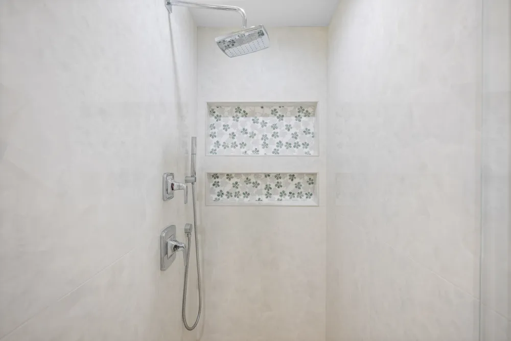 Bathroom with tile work